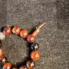 National Trend - Red crystal Buddhist Prayer Bead bracelet, handcrafted accessory Specification image